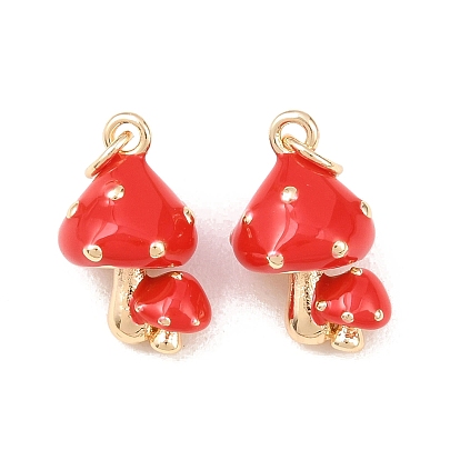 Латунь эмаль подвески, чары грибов msuhroom, долговечный, стойки покрытие, без свинца и без кадмия