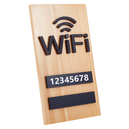 Деревянная табличка с надписью «Гостевой Wi-Fi», многоразовая стираемая беспроводная сетевая карта, прямоугольные