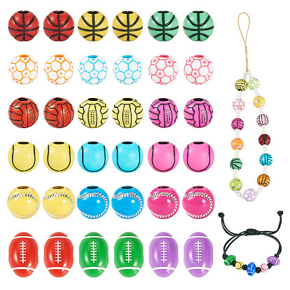 120 шт 6 стили акриловые бусины