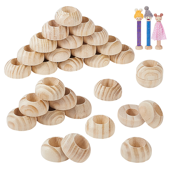 30 шт. подставки из сосны для кукол, круглые