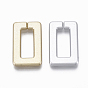 Spray Painted CCB Plastic Linking Rings, Quick Link Connectors, For Jewelry Cross Chains Making, Rectangle