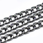 Aluminium Curb Chains, with Spool, Unwelded