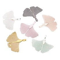 Pendentifs en fer, galvaniser feuille naturelle, feuille de ginkgo