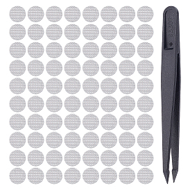 80 шт. нейлоновая пылезащитная сетка, плоско-круглые, с 1 пинцетом из поликарбонатного пластика с антистатическим покрытием