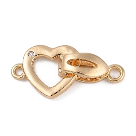 Heart Brass Fold Over Clasps