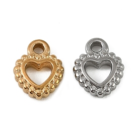 304 подвески из нержавеющей стали, Полые подвески в форме сердца ко Дню святого Валентина
