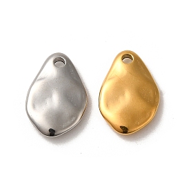 304 Stainless Steel Charms, Teardrop Charm