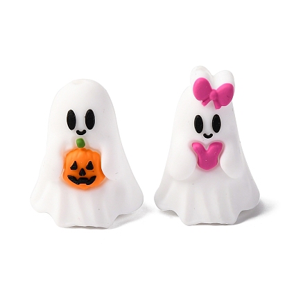 Силиконовые бусины на хэллоуин, фокусные бусы, призрак