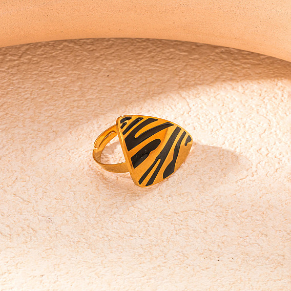 Треугольный леопардовый принт 304 кольца из нержавеющей стали
