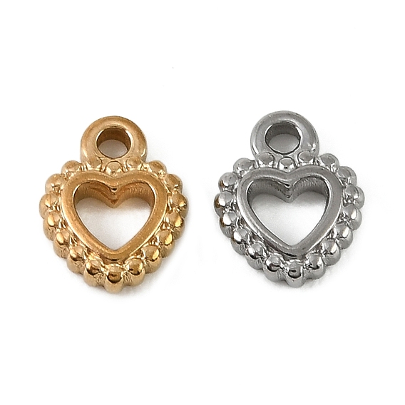 304 подвески из нержавеющей стали, Полые подвески в форме сердца ко Дню святого Валентина