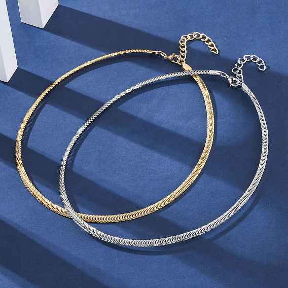 304 из нержавеющей стали цепи ожерелья, с латунной фурнитурой 