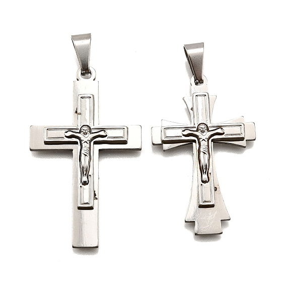 304 подвески из нержавеющей стали, подвеска в виде креста-распятия, анти-тускнение