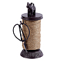 Porte-ficelles vintage en fonte en forme de chien, décorations de présentation, avec de la corde de jute et des ciseaux, pour la décoration intérieure