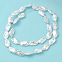 ABS Plastic Imitation Pearl Beads Strands, Leaf