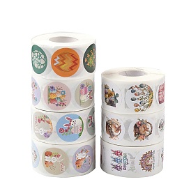 Cintas adhesivas de papel con forma de conejo y huevo de Pascua, cinta adhesiva decorativa en rollo, para hacer tarjetas, scrapbooking, diario, planificador, sobre y cuadernos