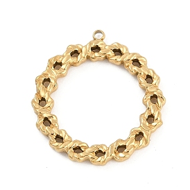 304 подвески из нержавеющей стали, кольцо очарование, ионное покрытие (ip)