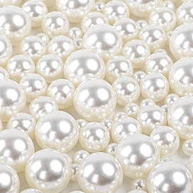 SUNNYCLUE ABS Plastic Imitation Pearl Round Beads, Dyed, No Hole/Undrilled