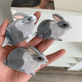 Rabbit Acetate Claw Hair Clips, for Girls Kids