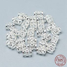 925 Sterling Silver Beads, with 925 Stamp, Column