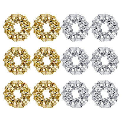 12 шт. 2 цветной полиэстер с пластиковыми пайетками для животных, эластичные аксессуары для волос, для девочек или женщин, резинка для волос / резинки для волос