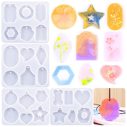 Силиконовая форма, изготовление изделий из эпоксидной смолы, круглая кость неправильной формы, прямоугольные