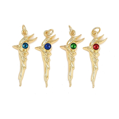 Латунь эмаль подвески, тростник, с прыжковых колец, стойки покрытие, реальный 18 k позолоченный, без свинца и без кадмия, долговечный