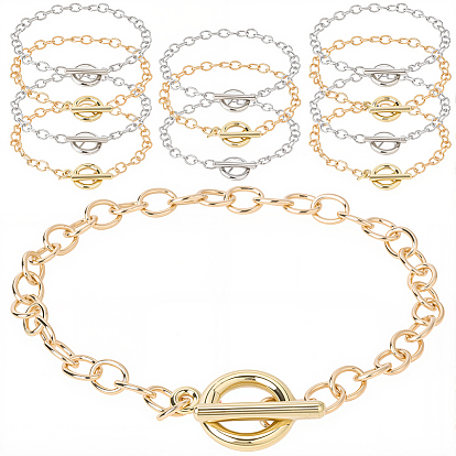12шт. 2 Браслеты-цепочки из сплава с кабелем и цветами для женщин и мужчин