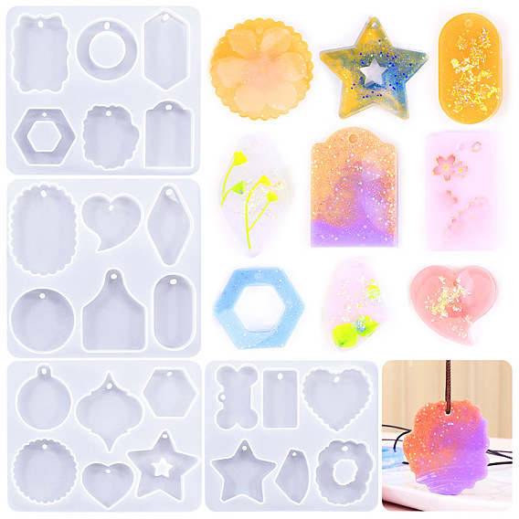 Силиконовая форма, изготовление изделий из эпоксидной смолы, круглая кость неправильной формы, прямоугольные