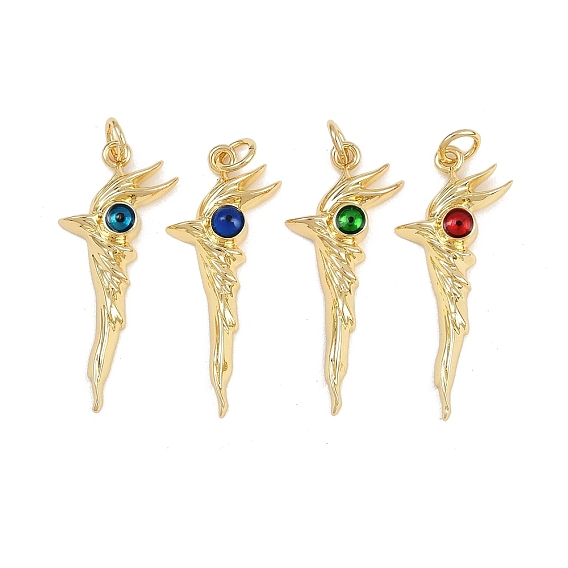 Латунь эмаль подвески, тростник, с прыжковых колец, стойки покрытие, реальный 18 k позолоченный, без свинца и без кадмия, долговечный