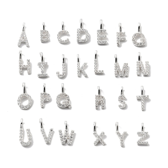 925 серебро 925 пробы с подвесками из циркония, буквы