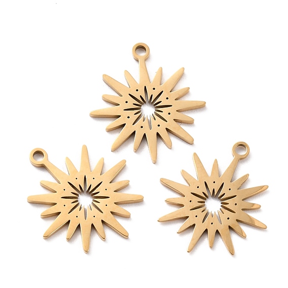 Ионное покрытие (ip) 316 хирургические подвески из нержавеющей стали, ручная полировка, цветок