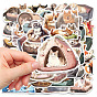 50Pcs Waterproof PVC Dog Cat Stickers Set, Adhesive Label Stickers, for Water Bottles, Laptop, Luggage, Cup, Computer, Mobile Phone, Skateboard, Guitar Stickers