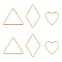 Long-Lasting Plated Brass Linking Rings, Nickel Free, Mixed Shapes
