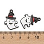 Alloy Enamel Pendants, for Halloween, Pumpkin Hat Castle & Fangs Mouth & Tiny Pumpkin & Magic hat & Little Ghost & Mummy & Skull