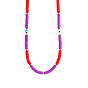 Bohemian Short Soft Clay Necklace Handmade Colorful Devil's Eye Glass Bead Collar