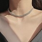 Luxury Diamond Lock Collar Necklace - Elegant and Unique Neck Accessory