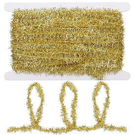 25 ярдов полиэстеровой филигранной блестящей мишуры, подвесная гирлянда, на Рождество / свадьба / украшение дня рождения