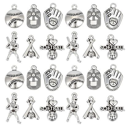 120 шт 6 стили подвески из сплава в тибетском стиле, спортивные темы подвески