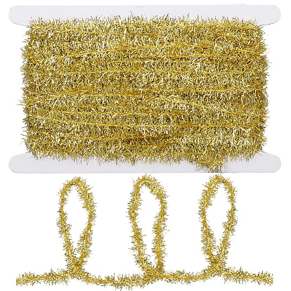 25 ярдов полиэстеровой филигранной блестящей мишуры, подвесная гирлянда, на Рождество / свадьба / украшение дня рождения