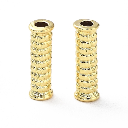 Rack Plating Alloy Tube Beads, Long-Lasting Plated, Lead Free & Cadmium Free