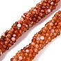 Природный агат бисер нитей, круглые, граненые, окрашенная и подогревом