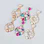 Vintage Geometric Glass Crystal Earrings for Women Bohemian Party Jewelry