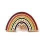 Pines de esmalte de corazón/candado/flor con tema de arcoíris del orgullo, insignia de aleación de oro claro para ropa de mochila, colorido