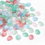 Transparent Spray Painted Glass Pendants, Petal