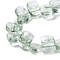 Transparent Glass Imitation Gemstone Beads Strands, Rectangle