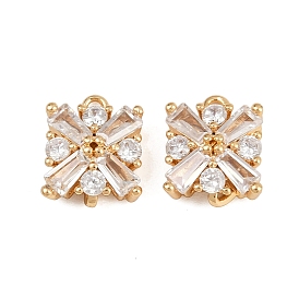 Латунные микро проложить кубического циркония подвески, квадратный