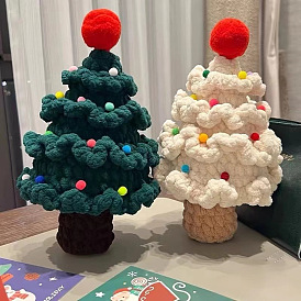 Hand-woven diy Christmas tree wool homemade crochet material package to relieve boredom and send girlfriends and girlfriends holiday gifts