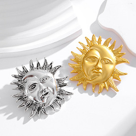 Sun God Brooch Pin, Alloy Badge for Backpack Clothes