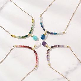 Натуральные малазийские нефритовые подвески на шею, с 304 кабельными цепочками из нержавеющей стали, золотые