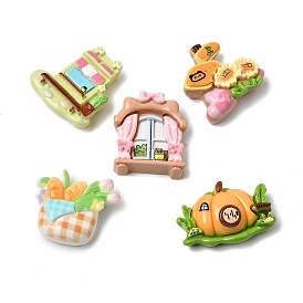 Непрозрачные кабошоны из смолы, садовые украшения, разнообразные